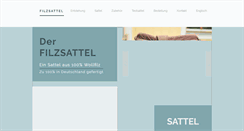 Desktop Screenshot of filzsattel.de
